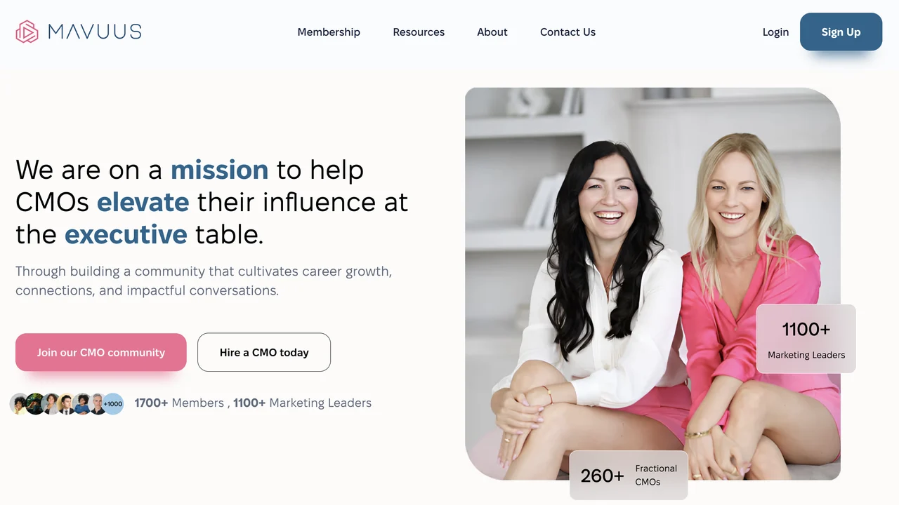 Mavuus homepage