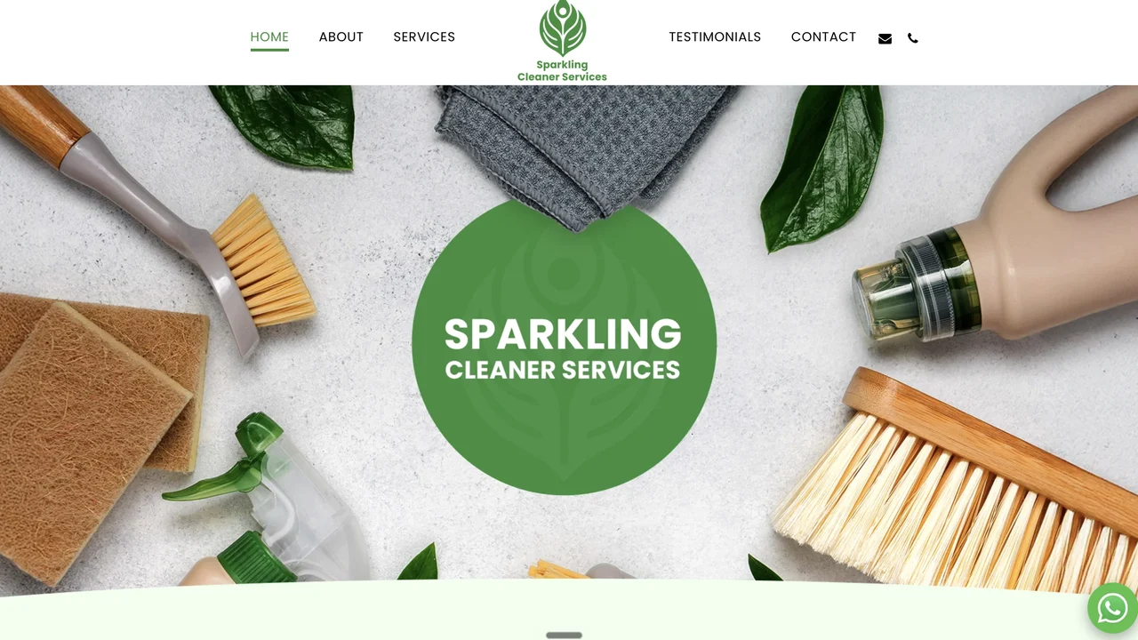 Sparkling Cleaner Services homepage